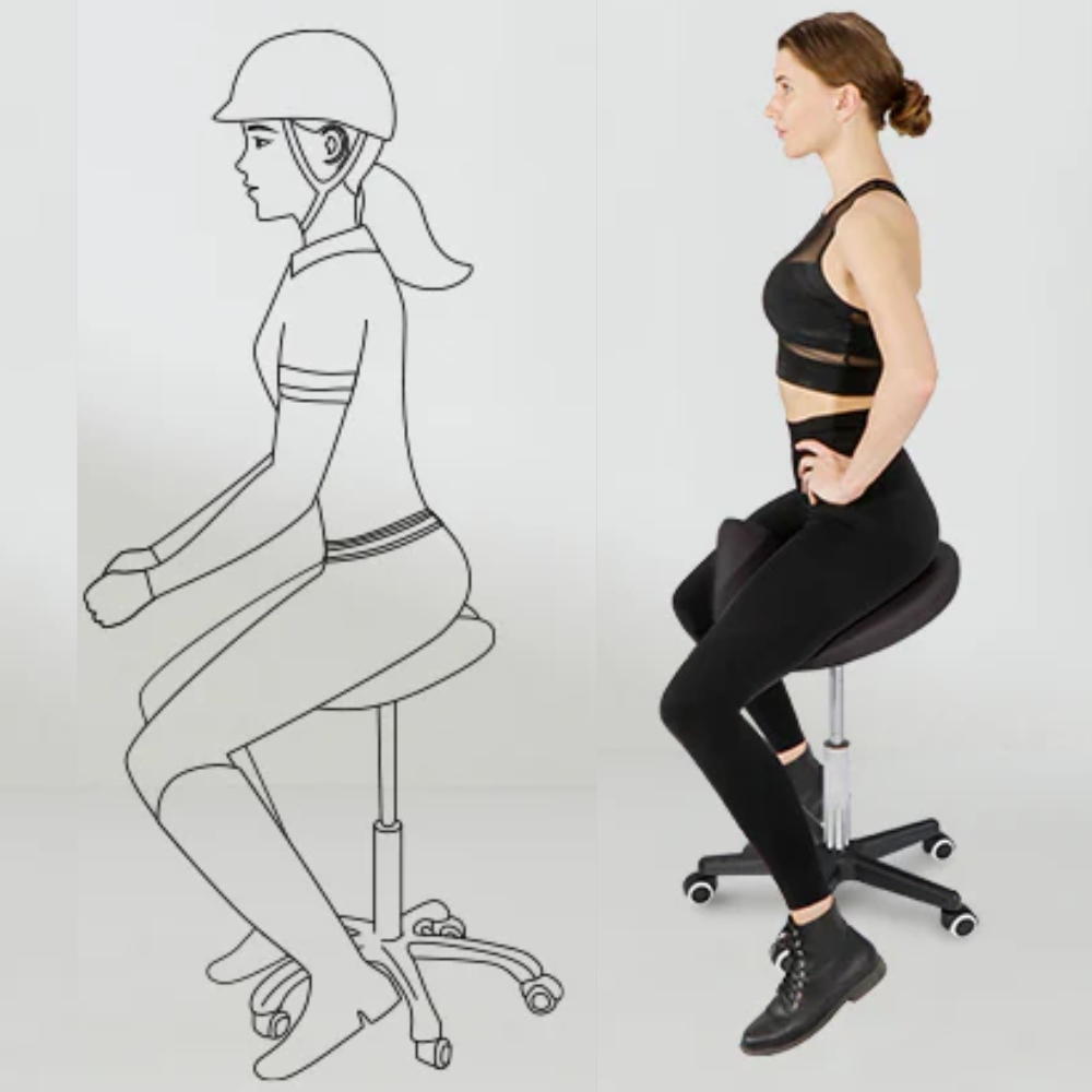 MASTER Hydraulic Saddle Stool with Chrome Base In Kuwait