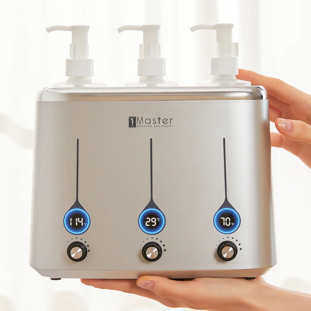 Three Bottle Massage Oil warmer For Spa and Salon